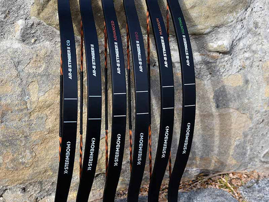 Das volle Programm aller Steambow Wurfarme für die AR-6 Stinger II